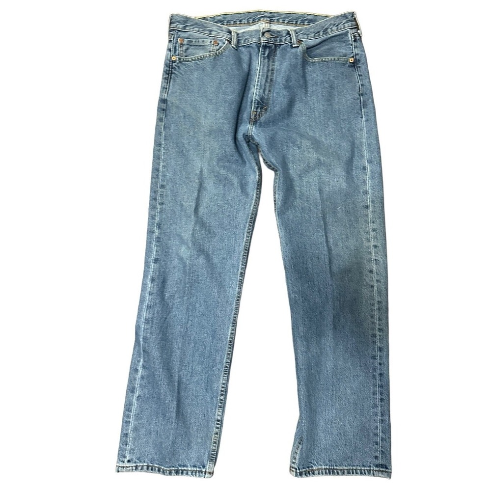 Vintage Levis 505 Jeans Mens 38x32 Blue Denim Medium Wash Regular Fit WPL 423